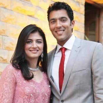 Aisam ul Haq with wife Faha Akmal Aisam ul Haq with wife Faha Akmal